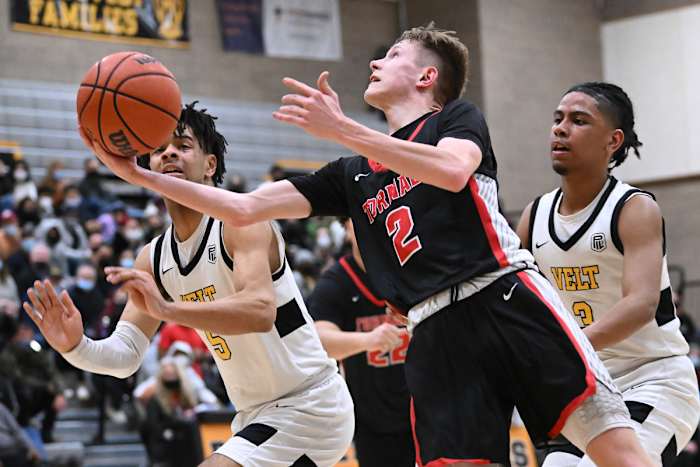 Roosevelt North Medford boys basketball Leon Neuschwander 71